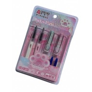Set 2 stilouri cu cerneala care se sterge, penita normala si ascunsa, 2 rezerve si umezitor Cat's Paw Odemei